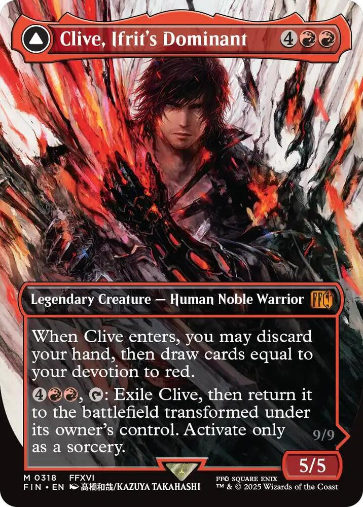 Clive, Ifrits Dominant // Ifrit, Warden of Inferno - Borderless (0318)